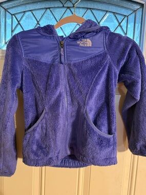 The North Face Kids Purple Fuzzy Full-Zip Hoodie